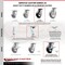Service Caster 6 Inch Rubber on Aluminum Caster Brakes/Swivel Locks and 2 Rigid SCC, 2PK SCC-35S620-RAB-SLB-BSL-2-R-2 - alternate 2